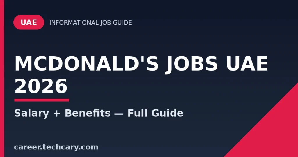 McDonald's Jobs UAE 2026